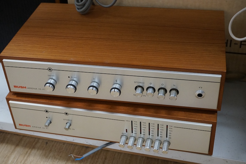 A five part Bush Stereo system with accessories. Condition - good, untested